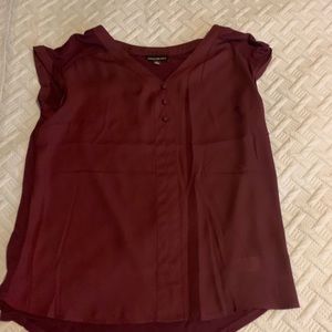 Fortune + ivy purple mixed material blouse